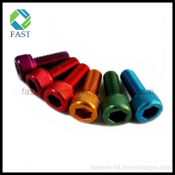 Color Anodized Aluminium Hex Socket Bolt (M3~M64)